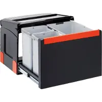 Franke Trieur de déchets 30 (2x8 + 14) litres CUBE 50 à partir d'une largeur d'armoire de 50 cm, coulisse manuelle