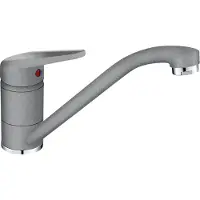 Franke Robinet NOVARA-PLUS en GRIS PIERRE avec bec fixe orientable / Mitigeur monocommande