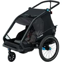 Cube Double Cmpt Bike Trailer Noir Max 42 kg Garçon