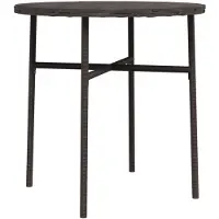 vidaXL Table d'appoint brune 45 cm Poly rotin