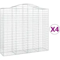 vidaXL Gabions 4 pcs voûtés 200x50x180/200 cm en fer