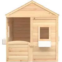vidaXL Maison de jeux et porte verrouillable/fleurs bois massif sapin