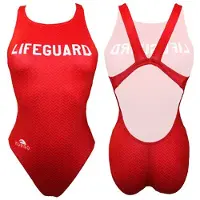 Turbo New Lifeguard Swimsuit Rouge 5XL Femme