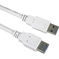 PremiumCord câble d'extension USB 3.0 Super-Speed 5 Gbit/s A-A, MF, 9 pôles, 5 m, blanc (ku3paa5w)