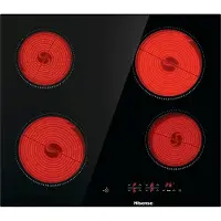 Hisense Table de cuisson vitrocéramique 60cm 4 feux 6000w noir - - E6431CB -