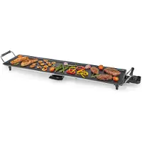 Nedis gril de table Teppanyaki - surface de cuisson (L x l) : 90 x 23 cm - 5 réglages de chaleur