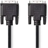 Nedis Dvi Cable Dvi-d 24+1 Pin Male To Male 1080p Nickel Plated Straight Pvc 10 M Argenté