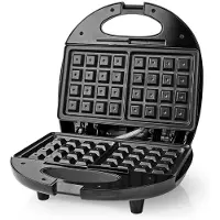 Nedis 750w Waffle Maker Argenté One Size / EU Plug 220V