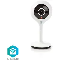 Nedis SmartLife Caméra d'intérieur | Wi-Fi | Full HD 1080p | microSD (non inclus) / Cloud Storage (optionnel) | Avec détecteur de mouvement | Vision nocturne | Blanc