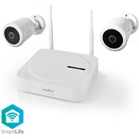 Nedis SmartLife Système de caméra sans fil - 2 x caméra - Full HD 1080p - IP65 - vision de nuit - blanc