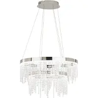 Eglo Cristal LED Lampe à suspendre Antelao 5800lm Chrome, Transparent