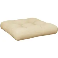 vidaXL Coussin de palette beige 58x58x10 cm tissu