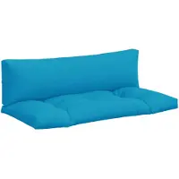 vidaXL Coussins de palette lot de 2 bleu clair tissu