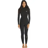 Billabong Synergy 3/2 Mm Woman Long Sleeve Back Zip Neoprene Suit Noir 6 Femme