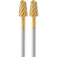 Dremel Lot de 2 fraises acier rapide haute longévité Max 117 - ø 6,4mm bout rond