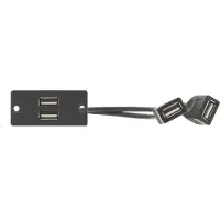 Kramer WU-2AA B Insert Wall-Plate avec 2x USB 2.0 -A Connecteur de passage (80-021199)