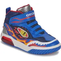 Geox Sneaker INEK, cuir lisse, bleu, enfants