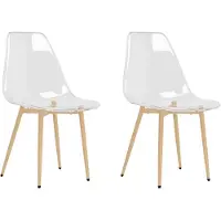 vidaXL Chaises de salle à manger 2 pcs. Transparent PET
