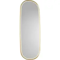 QAZQA Miroir de salle de bain moderne doré avec LED et variateur tactile - Geraldien