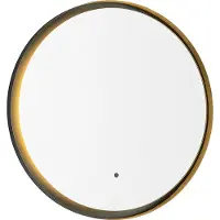 QAZQA Miroir de salle de bain moderne noir avec LED et variateur tactile - Pim
