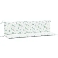 vidaXL Coussins de banc jardin lot de 2 motif de feuilles tissu Oxford