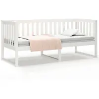 vidaXL Lit de jour sans matelas Blanc 80x200 cm Pin massif