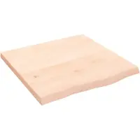 vidaXL Dessus de table 60x60x(2-4) cm bois de chêne massif non traité