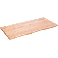 vidaXL Dessus de table marron clair 100x50x2 cm bois chêne traité