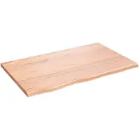 vidaXL Étagère murale marron clair 80x50x2 cm bois chêne massif traité