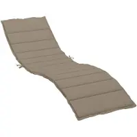 vidaXL Coussin pour bain de soleil Taupe 200x70x3 cm Tissu Oxford