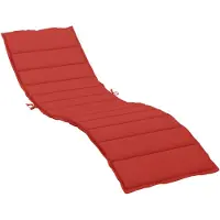 vidaXL Coussin pour bain de soleil rouge 200x60x3 cm tissu Oxford