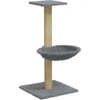 vidaXL Arbre à chat avec colonne à griffer en sisal gris clair 74 cm