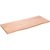 vidaXL Dessus de table marron clair 100x40x2 cm bois chêne traité