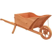 vidaXL Jardinière design brouette 128x45,5x43 cm bois massif sapin