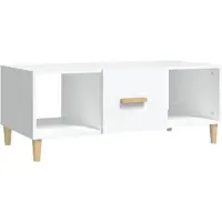 vidaXL Table basse blanche 102x50x40 cm Bois composite