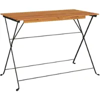 vidaXL Table de bistrot pliante 100x54x71 cm Bois massif d'acacia et acier