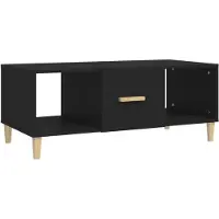 vidaXL Table basse noire 102x50x40 cm Bois composite