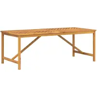 vidaXL Table de jardin à manger 200x90x74 cm en bois massif d'acacia