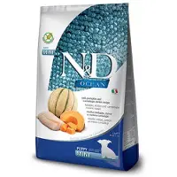 Farmina N&amp;D Ocean Dog Puppy Mini cod, pumpkin &amp; cantaloupe melon 7 kg - morue, potiron &amp; melon cantaloup pour chiots de petites races