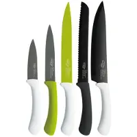 San Ignacio Couteaux 5pcs Vert Acier Inoxydable, Design Vert, Polyvalence Cuisine -