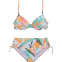 Sunseeker Bikini menthe / vert foncé / violet pastel / corail