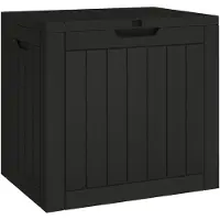 vidaXL Coffre de jardin noir 55,5x43x53 cm Polypropylène