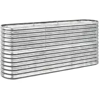 vidaXL Lit surélevé Acier revêtu par poudre 152x40x68 cm Argenté