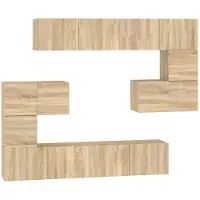 vidaXL Armoire TV murale chêne Sonoma Matériau dérivé du bois