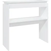 vidaXL Table console blanc 80x30x80 cm bois d'ingénierie