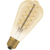 Osram Ampoules LED à intensité variable, édition Vintage, remplacement de 48 watts, E27, ST64-shape, 2200 Kelvin, Warm Comfort Light, verre clair, single pack
