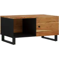 vidaXL Table basse 80x50x40 cm bois massif acacia & bois composite
