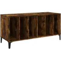 vidaXL Armoire à plateaux chêne fumé 100x38x48 cm Bois composite