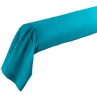 Douceur d'intérieur Taie de traversin 85 x 185 cm uni 57 fils lina + point bourdon Outremer