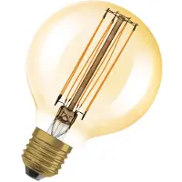 Osram Ampoules LED à intensité variable, édition Vintage, remplacement de 40 Watts, E27, G80, 2200 Kelvin, Warm Comfort Light, verre transparent, single Pack